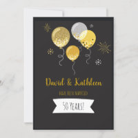Black and Gold Balloons 50-jähriges Party