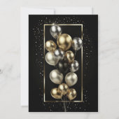 Black and Gold Balloons Retirement Party Einladung (Rückseite)