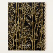 Black and Gold Bamboo Chiyogami Planner Planer (Rückseite)