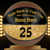 Black and Gold Basketball Personalisiert für Girls