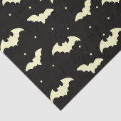 Black and Gold Bats Black Halloween Seidenpapier (Detail)