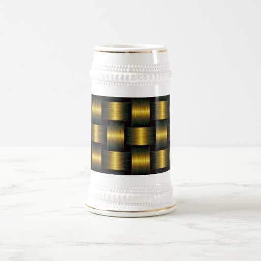 Black and Gold Beer Stein Bierglas (Mittel)