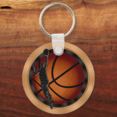 Black and Gold bilap Basketball Schlüsselanhänger (Rückseite)