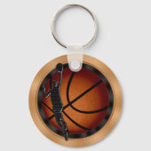 Black and Gold bilap Basketball Schlüsselanhänger (Rückseite)