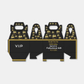 Black and Gold Birthday Party Gable Fevor Box Geschenkschachtel (Ungefaltet)