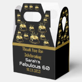 Black and Gold Birthday Party Gable Fevor Box Geschenkschachtel (Geöffnet)