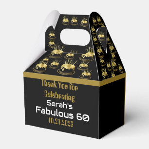 Black and Gold Birthday Party Gable Fevor Box Geschenkschachtel