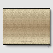 Black and Gold Birthday Party Memory/Guest Book Gästebuch (Rückseite)