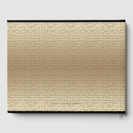 Black and Gold Birthday Party Memory/Guest Book Gästebuch (Rückseite)