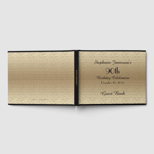 Black and Gold Birthday Party Memory/Guest Book Gästebuch (Voll)