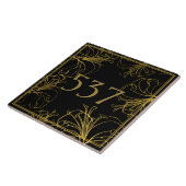Black and Gold Boho Decorative House Number Plaque Fliese (Seite)