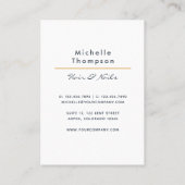 Black and Gold Bokeh Square Business Card Visitenkarte (Rückseite)