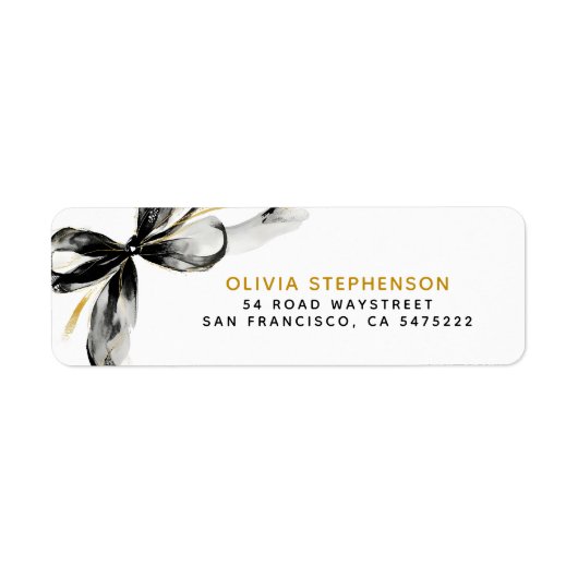 Black and Gold Bow Modern Whimsical (Vorne)