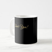 Black and Gold Bridesmaid-Geschenke - Kaffeetasse (Vorderseite Links)
