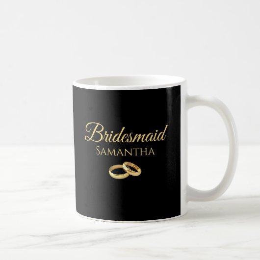 Black and Gold Bridesmaid-Geschenke - Kaffeetasse (Rechts)
