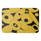 Black and Gold Bubble Orbs Badematte (Vorderseite)