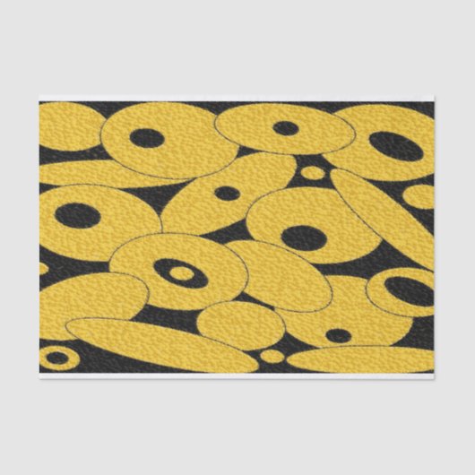 Black and Gold Bubble Orbs Tissue Paper Seidenpapier (Vorderseite)