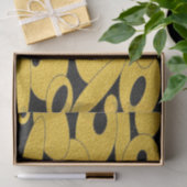 Black and Gold Bubble Orbs Tissue Paper Seidenpapier (Geschenk)