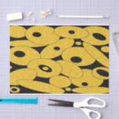 Black and Gold Bubble Orbs Tissue Paper Seidenpapier (Handwerk)