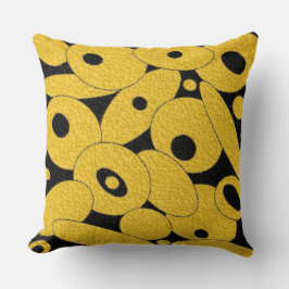 Black and Gold Bubble Orbs werfen Kissen