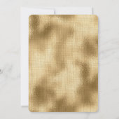 Black and Gold Burlap 30. Geburtstag Einladung (Rückseite)