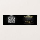 Black and Gold Business Card mit QR Code Visitenkarten (Außenseite Aufgefaltet)