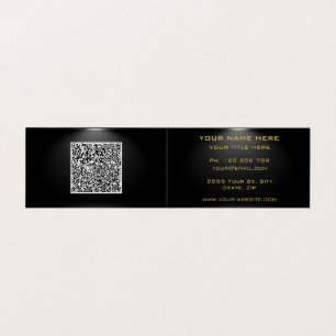 Black and Gold Business Card mit QR Code Visitenkarten