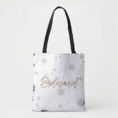Black and Gold Celestial Bridesmaid Tasche (Vorderseite)