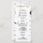 Black and Gold Celestial Wedding Program (Rückseite)