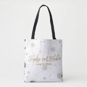 Black and Gold Celestial Wedding Tasche (Vorderseite)