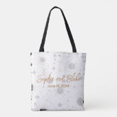 Black and Gold Celestial Wedding Tasche (Rückseite)
