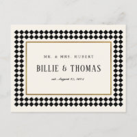 Black and Gold Checkerboard Border Foto Vielen Dan