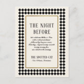 Black and Gold Checkerboard Border Jazz Probe Postkarte (Vorderseite)