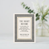 Black and Gold Checkerboard Border Jazz Probe Postkarte (Stehend Vorderseite)