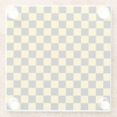 Black and gold checkerboard pattern glasuntersetzer (Rückseite)