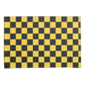 Black and gold checkerboard pattern kissenbezug (Vorderseite-Rechts)