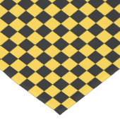 Black and gold checkerboard pattern kurzer tischläufer (Ecke)
