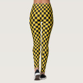 Black and gold checkerboard pattern leggings (Rückseite)