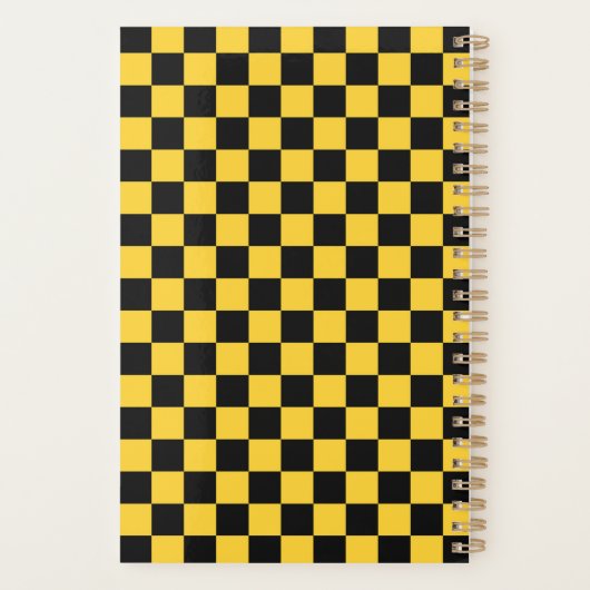 Black and gold checkerboard pattern planer (Rückseite)
