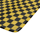Black and gold checkerboard pattern schneidebrett (Ecke)