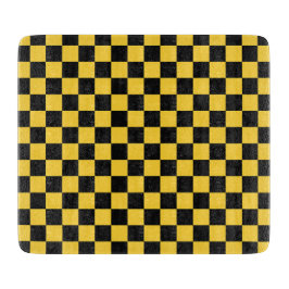 Black and gold checkerboard pattern schneidebrett