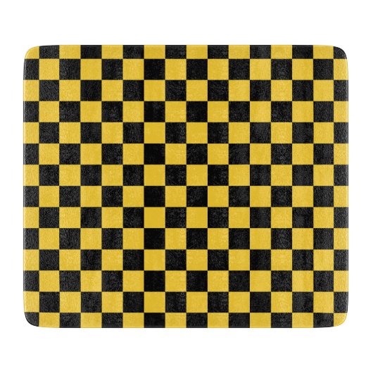 Black and gold checkerboard pattern schneidebrett (Vorderseite)