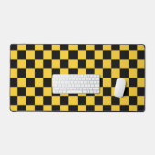 Black and gold checkerboard pattern schreibtischunterlage (Tastatur & Maus)