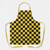 Black and gold checkerboard pattern schürze (Vorderseite)