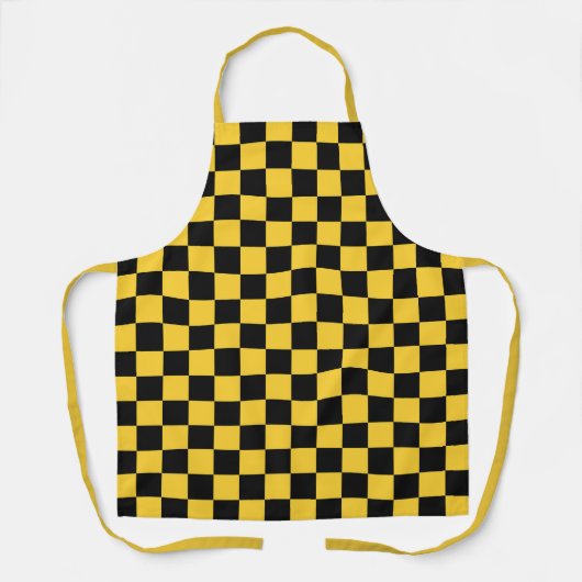 Black and gold checkerboard pattern schürze (Vorderseite)