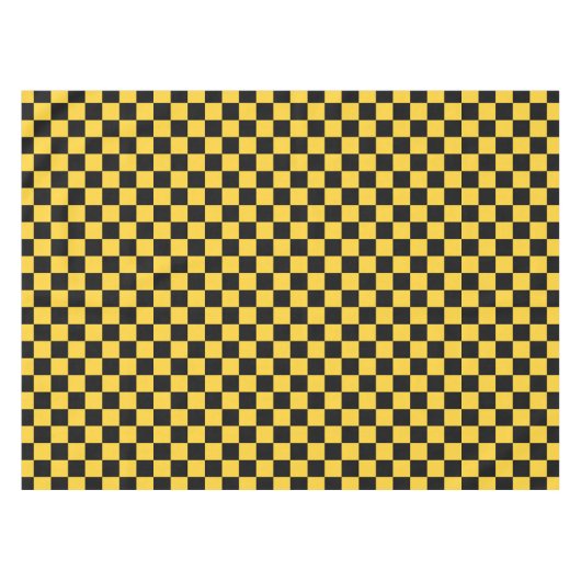 Black and gold checkerboard pattern tischdecke (Vorderseite (Horizontal))