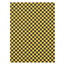 Black and gold checkerboard pattern tischdecke