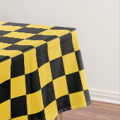 Black and gold checkerboard pattern tischdecke (Beispiel)