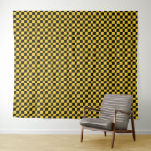 Black and gold checkerboard pattern wandteppich (Beispiel (Horizontal))