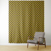 Black and gold checkerboard pattern wandteppich (Beispiel)